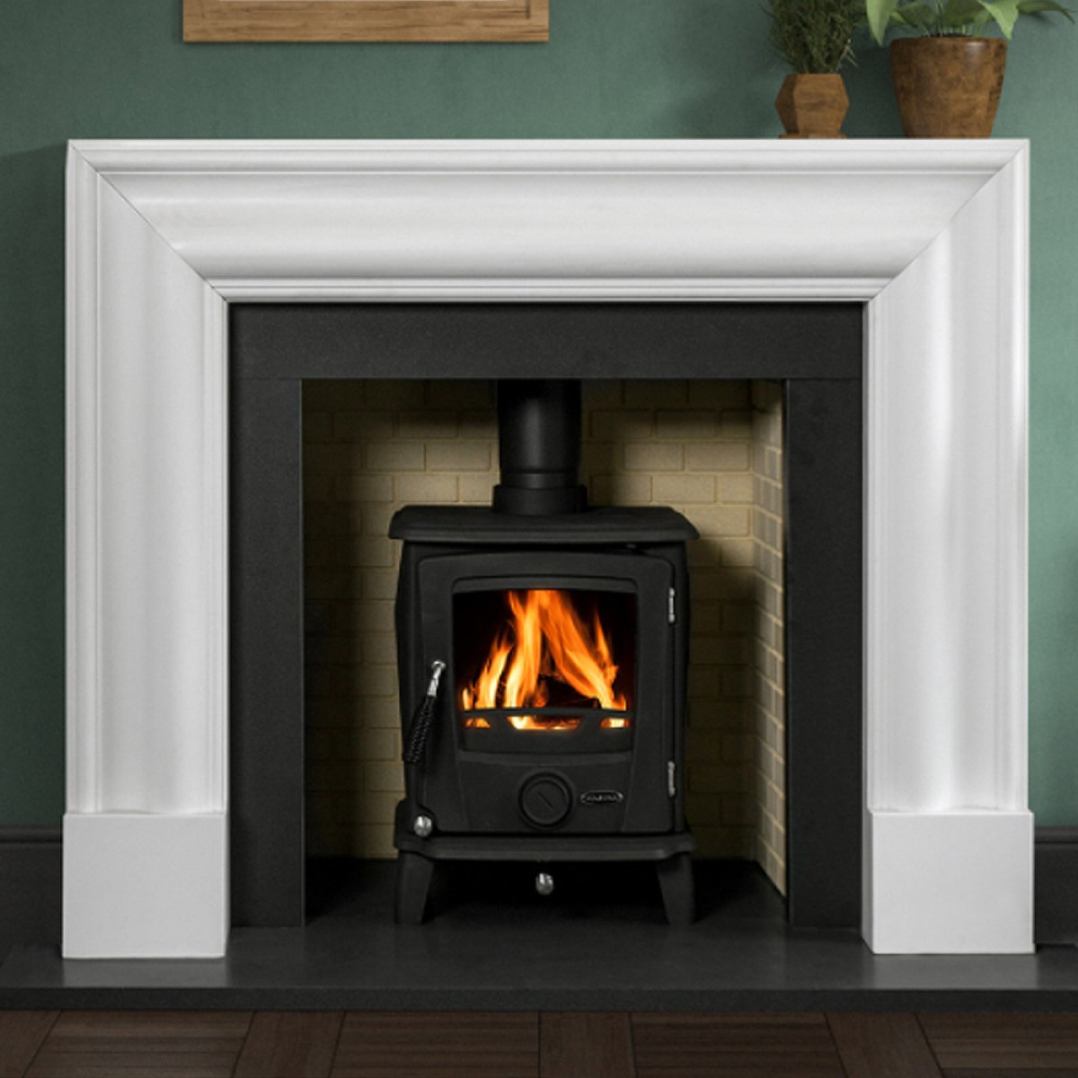 Continental White Honed Marble Fireplace Comfortline Ireland